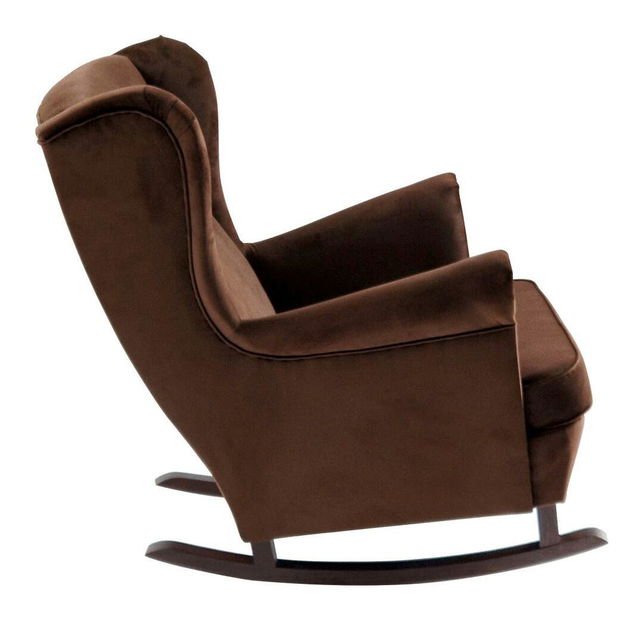 Houpací křeslo ušák Trasmitirle (hnědá + ořech)