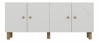 Komoda Incini (dub safírový + bílá)