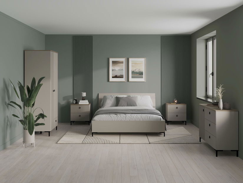 Šatní skříň Demandaron 1 (taupe + dub silverjack)