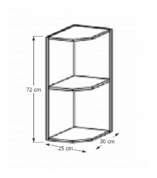Horní kuchyňský regál G25P Provense (bílá + sosna andersen)