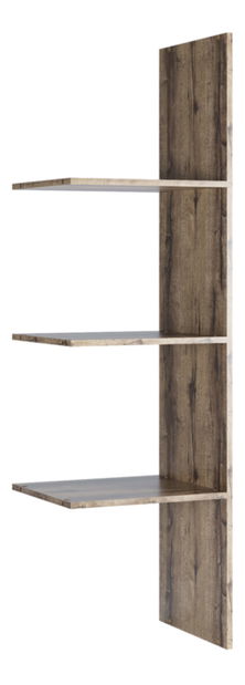 Šatní polička Johnson (dub monastery + černá) *výprodej