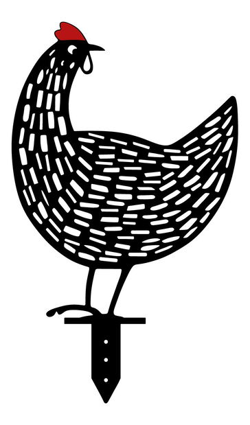 Dekorativní sada kovových doplňků do zahrady Chick (černá)