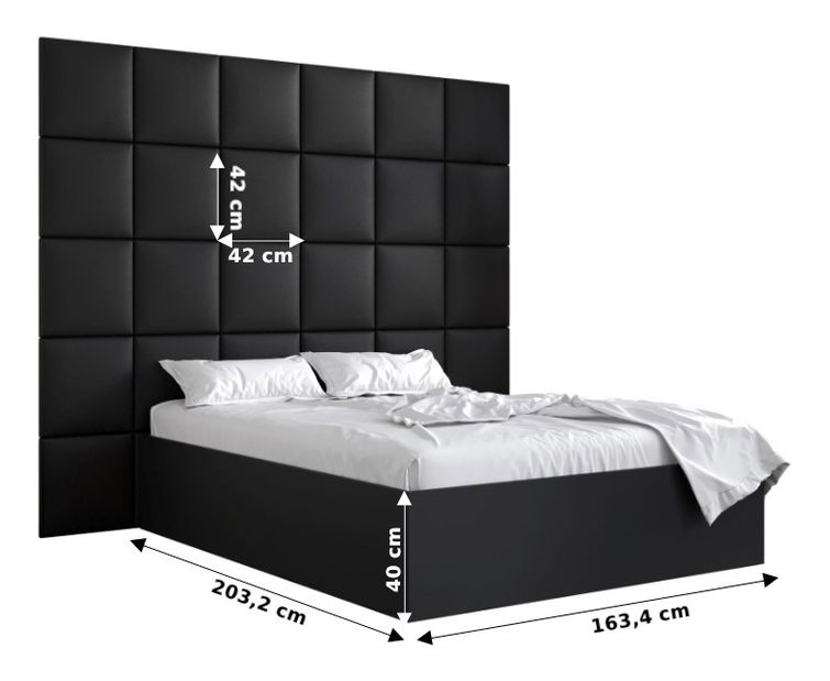 Manželská postel s čalouněným čelem 160 cm Brittany 3 (dub craft zlatý + růžová) (s roštem)