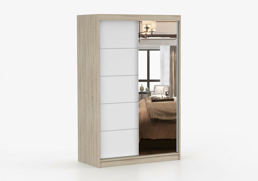 Šatní skříň Nestor 05 (dub sonoma + bílá)