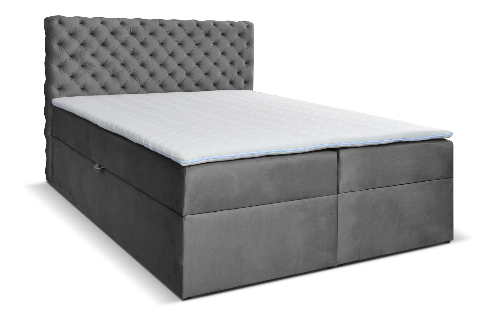 Boxspring postel 180 cm Orimis (šedá) (s matrací)