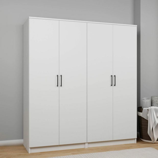 Šatní skříň Kentucky D (bílá)