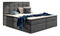 Boxspring postel 180 cm Irma 01 (tmavě šedá)