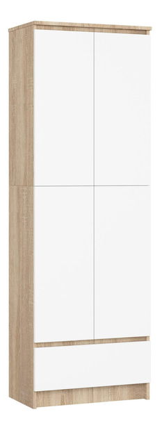 Policová skříň Renzo (dub sonoma + bílá)