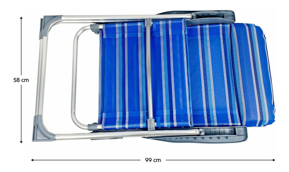 Zahradní polohovací křeslo Avia (modrá)