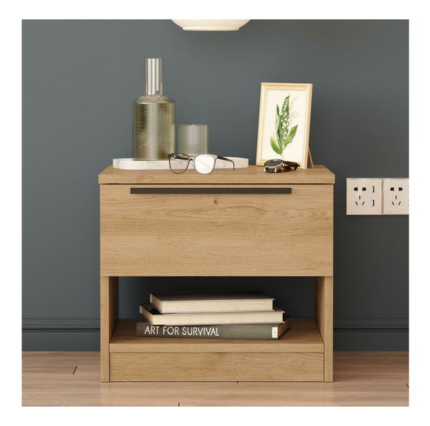 Noční stolek Lomboretta 3 (ořech + černá)