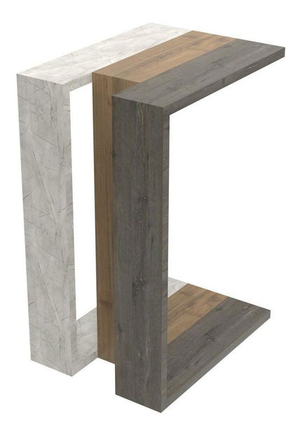  Příruční stolek Maduda (tmavě hnědá + hititte)