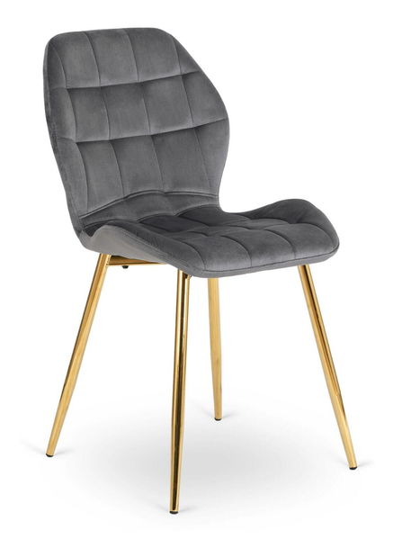 Jídelní židle Ligado (šedá + zlatá)
