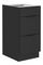 Dolní kuchyňská skříňka Sobera 40 D 3S BB (černá)