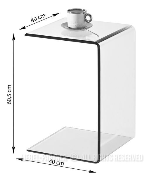 Konferenční stolek Pyrid (transparentní)