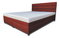 Manželská postel 160 cm Rebeka (s pěnovými matracemi) (bordovo-červená)