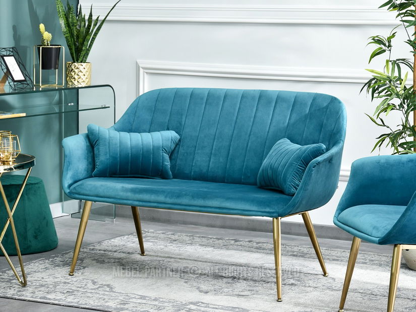 Pohovka Osmol S (tyrkysová + černá)