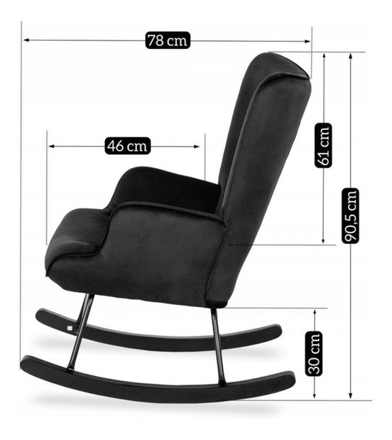 Houpací křeslo Especula (černá)