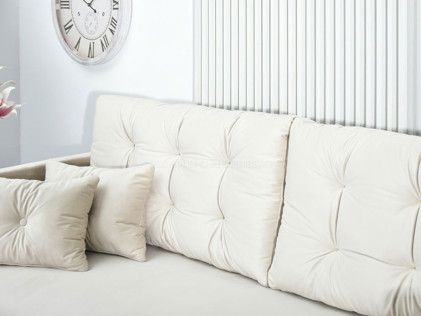 Pohovka dvousedačka Mastil (krémová + černá)