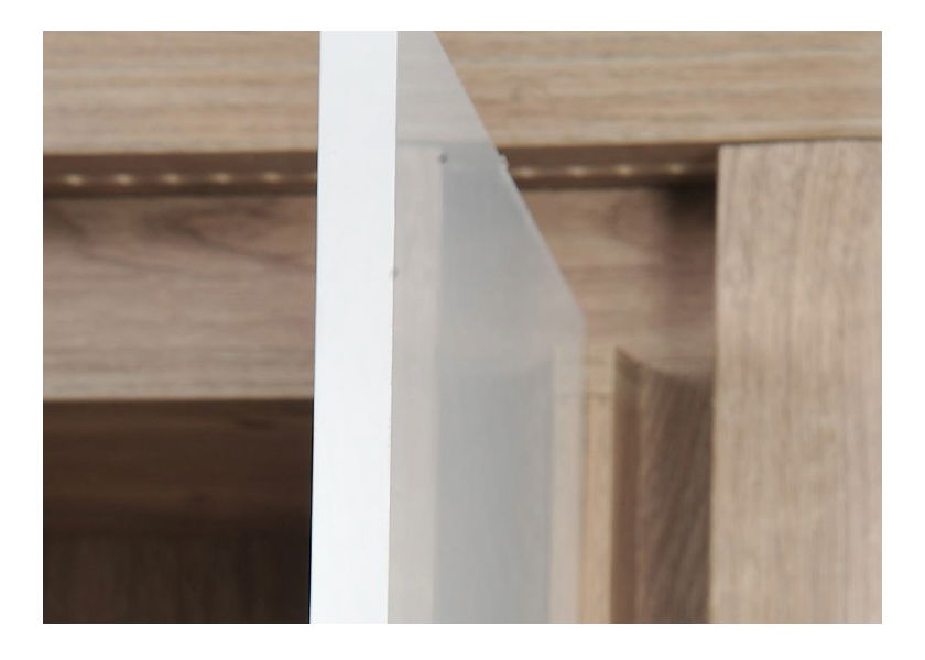 Vitrína Livia 05 (s LED osvětlením) (dub ribbeck + bílý lesk)