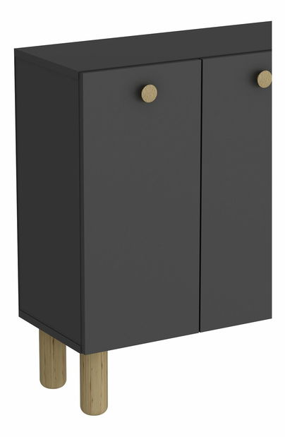 Skříňka Ilaya (antracit + zlatá)