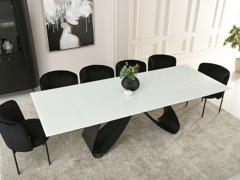 Jídelní stůl Pagina (bílá + černá)