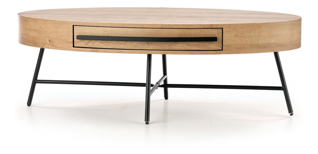 Konferenční stolek Corisa (dub zlatý + černá)