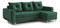  Rohová sedací souprava Eugenie (P) (tmavě zelená)