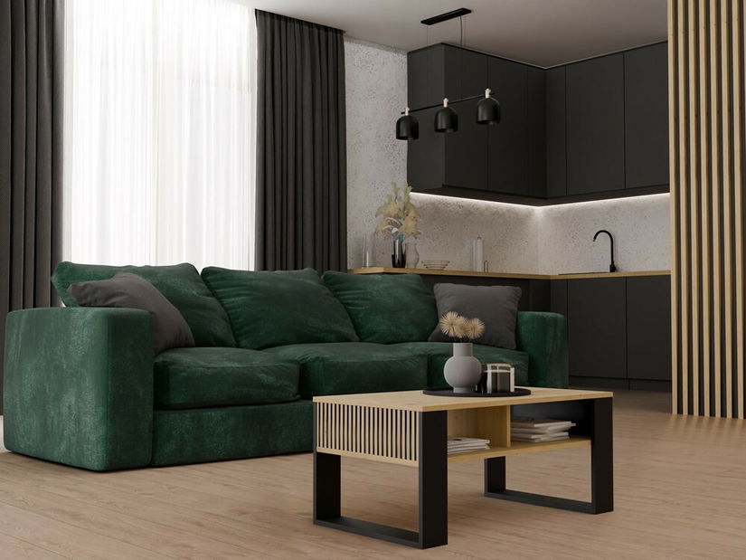 Konferenční stolek Maduro Slim 1 (dub artisan + černá)