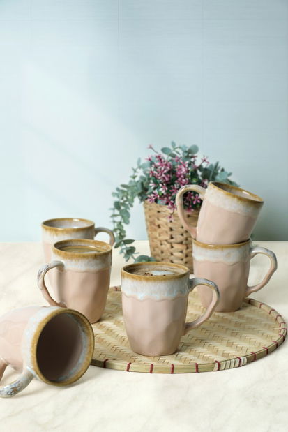 Set hrníčků (6 ks.) Shinzen (pudrová)