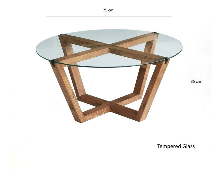 Konferenční stolek Putilo (dřevo přírodní)