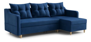 Rohová sedací souprava Lou (P) (tmavě modrá)