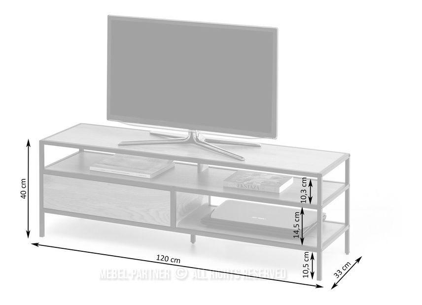 TV stolek/skříňka Subsidios (černá)