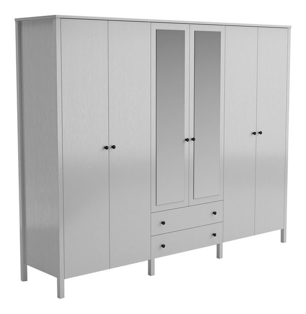 Šatní skříň Franc 76 (bílé dřevo)