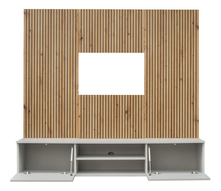 Obývací stěna Xavus L2 (perla grey + dub artisan)