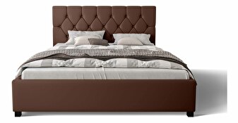 Manželská postel 180 cm Sylvie (hnědá) (s roštem a úložným prostorem)