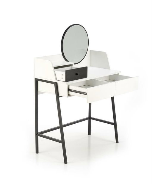 Toaletní stolek Ali (bílá + černá)