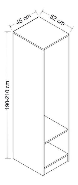 Šatní skříň Bubose 10 (bílá)