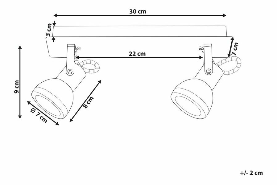 Stropní svítidlo Braulio (černá + měděná)