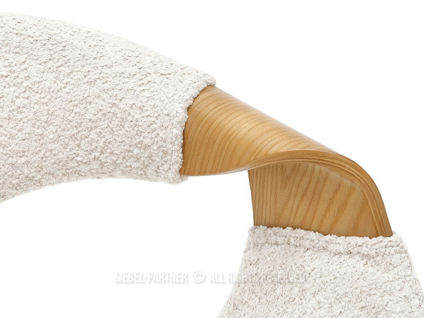 Barová židle Korala (krémová + dub)