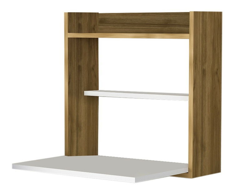 PC stolek Livi (Bílá + Ořech)