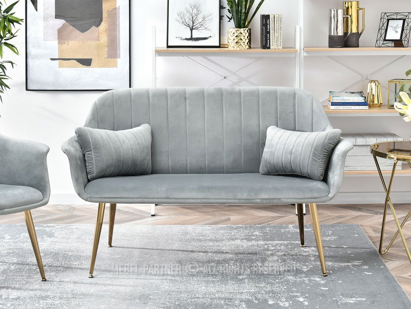 Pohovka Osmol S (šedá + zlatá)