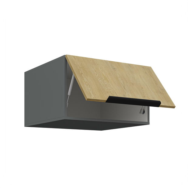 Horní kuchyňská skříňka Carminia 60 NAGU-36 1F (dub cremona + antracit)