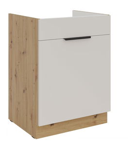 Dolní kuchyňská skříňka pod dřez Sayla 60 ZL 1S BB (kašmír + dub artisan)
