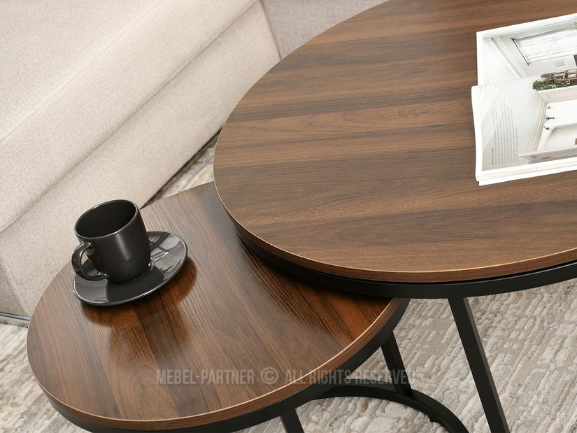 Konferenční stolek Klara (ořech + černá) *bazar