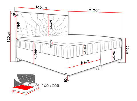 Manželská postel 160cm Nolezi (světlobéžová)