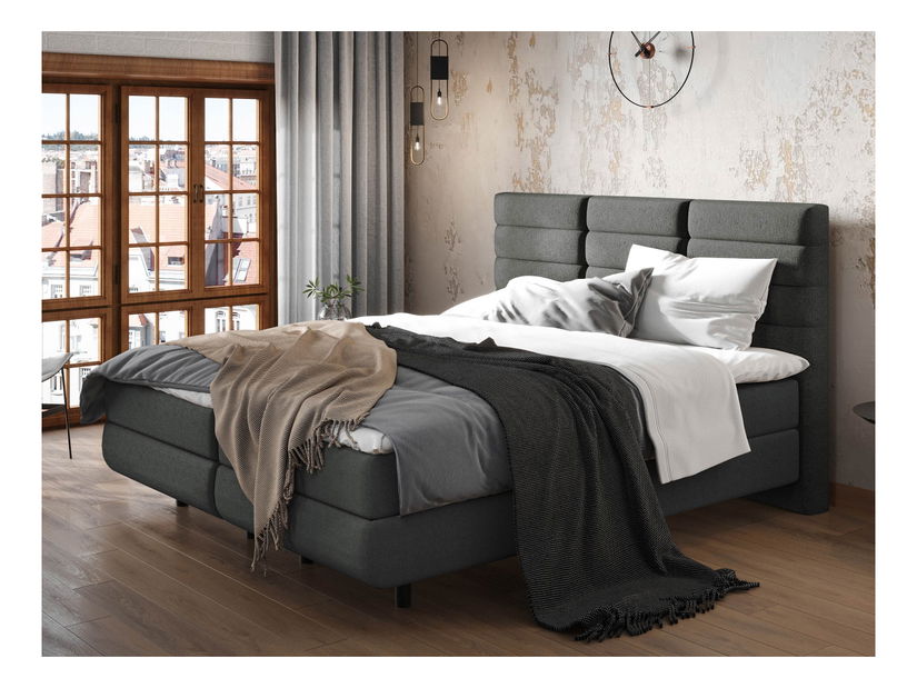 Manželská postel 160cm Cereales (tmavě šedá)