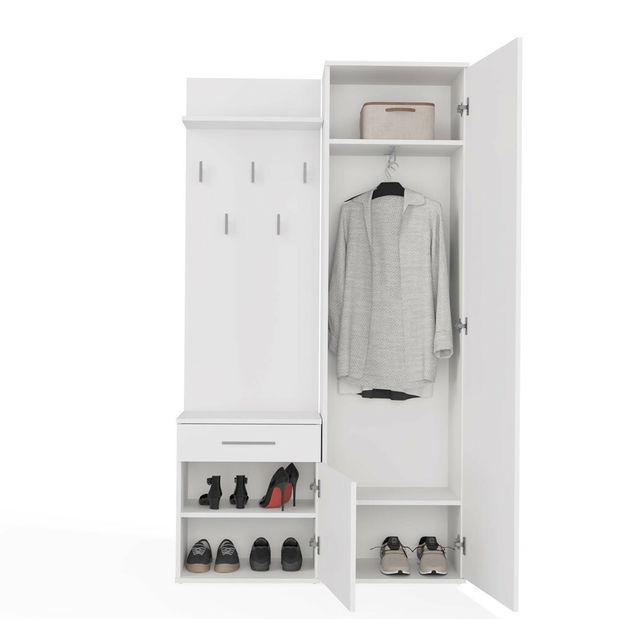 Předsíňová sestava Dialogos 1 (bílá) (se zrcadlem)