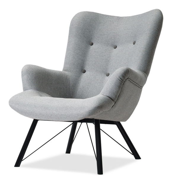 Relaxační křeslo Dawntawn (šedá + černá)