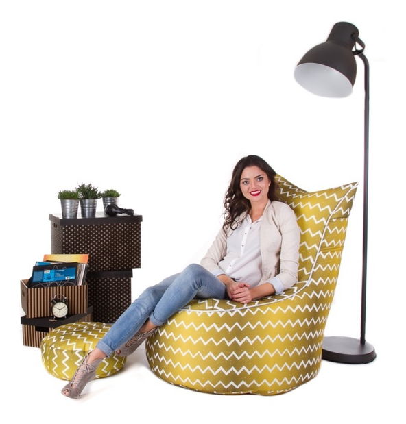 Sedací vak Jung XXXL (podnožka ZADARMO) (TD 584)