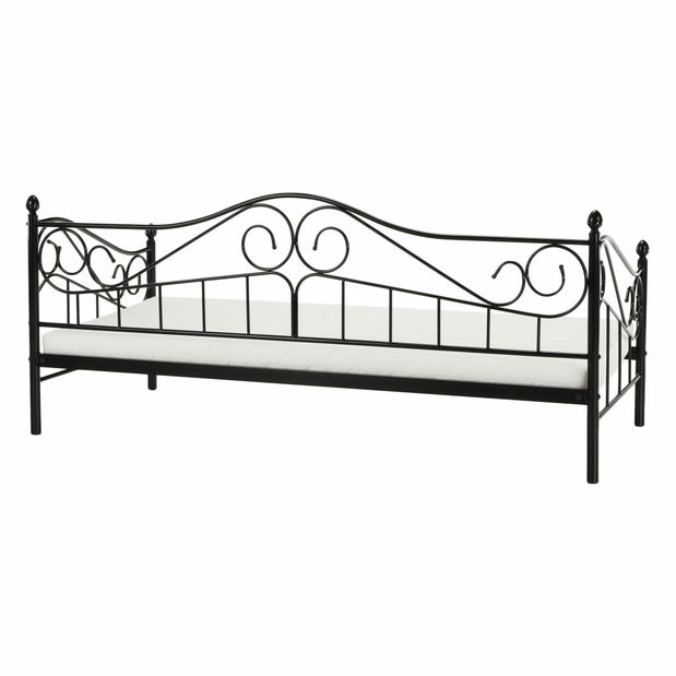 Jednolůžková postel 90 cm Danina (černá) (s roštem)